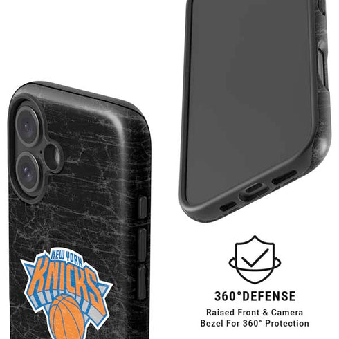 NBA New York Knicks Black Secondary Logo iPhone 16 Plus Magsafe Impact Case